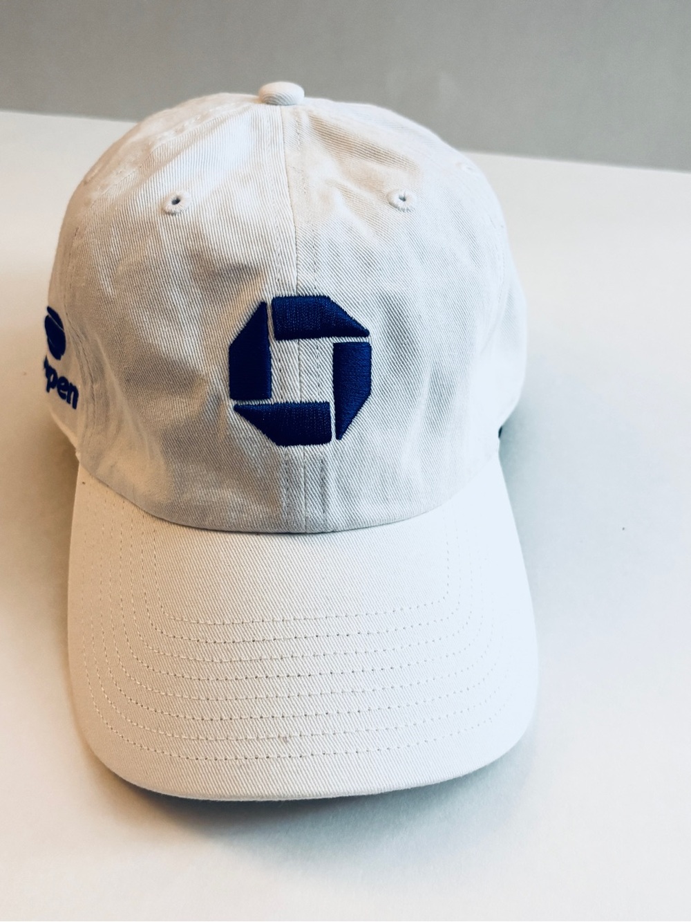US Open white adjustable cap from Chase